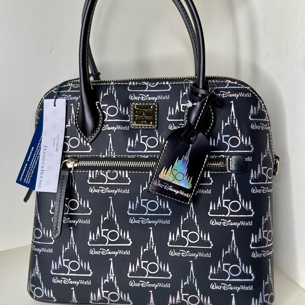 New! Walt Disney World Parks 50th Anniversary Dooney Bourke Bag Holographic WDW